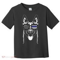 Belgian Malinois K9 Unit Thin Blue Line Flag Police Gift Toddler T-Shirt thumb 0
