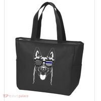 Belgian Malinois K9 Unit Thin Blue Line Flag Police Gift Tote Bag thumb 3