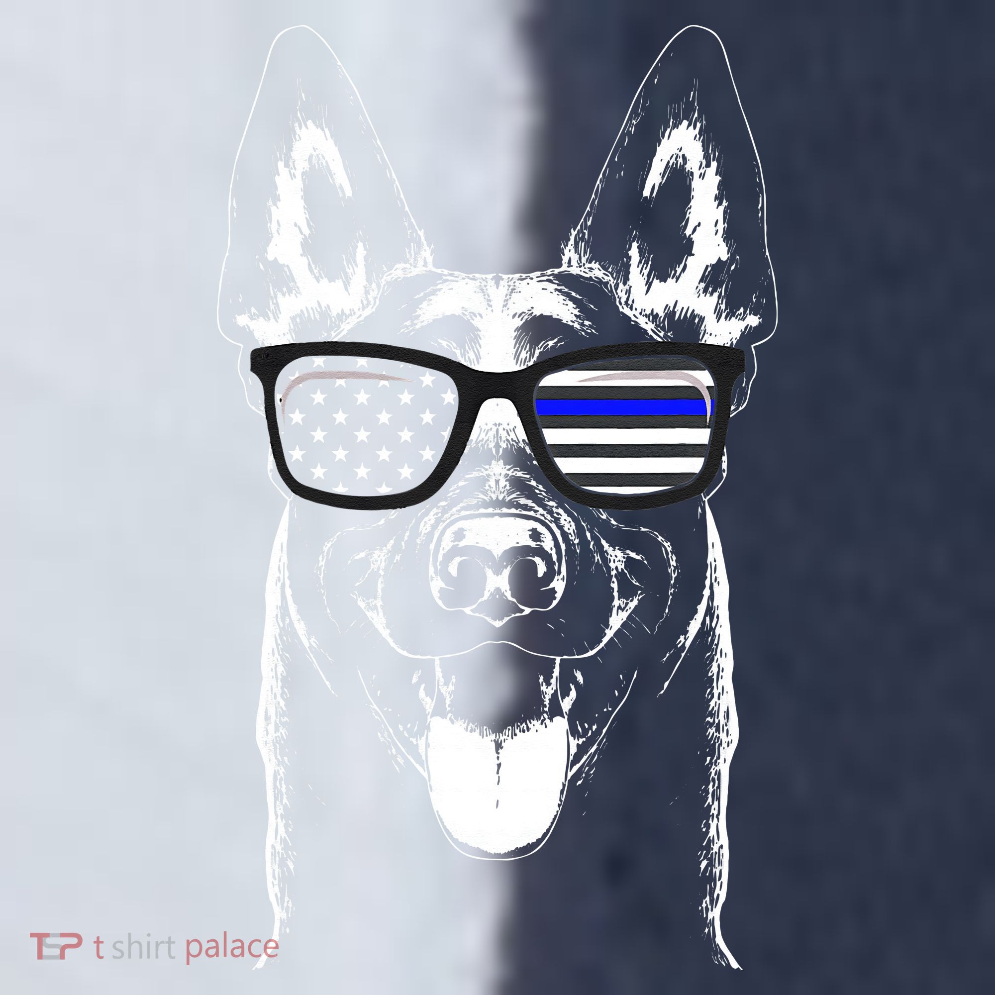 Belgian Malinois K9 Unit Thin Blue Line Flag Police Gift Sport-Tek Competitor United Soccer Jersey