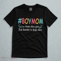Boy Mom Less Drama Than Girls But Harder To Keep Alive T-Shirt thumb 5