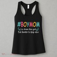 Boy Mom Less Drama Than Girls But Harder To Keep Alive Women's Tank Top thumb 3
