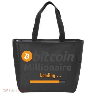 Bitcoin Millionaire Loading, Funny Bitcoin, Cryptocurrency, Bitcoin Crypto Tote Bag