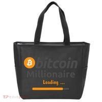 Bitcoin Millionaire Loading, Funny Bitcoin, Cryptocurrency, Bitcoin Crypto Tote Bag thumb 0