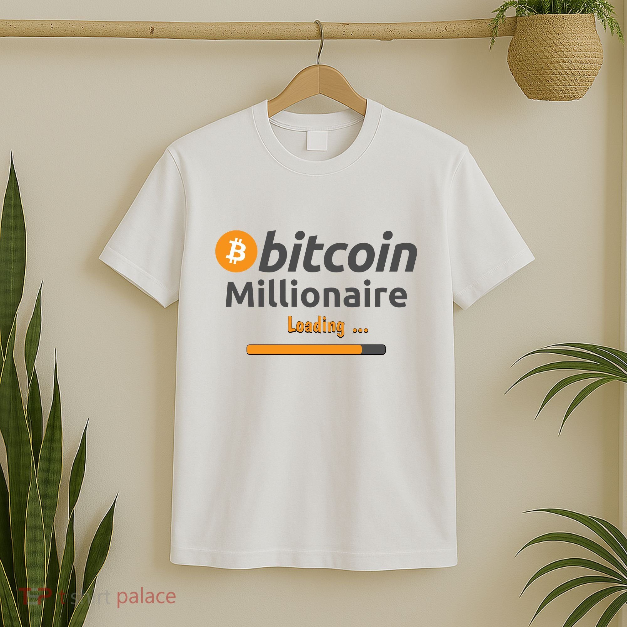 Bitcoin Millionaire Loading, Funny Bitcoin, Cryptocurrency, Bitcoin Crypto T-Shirt