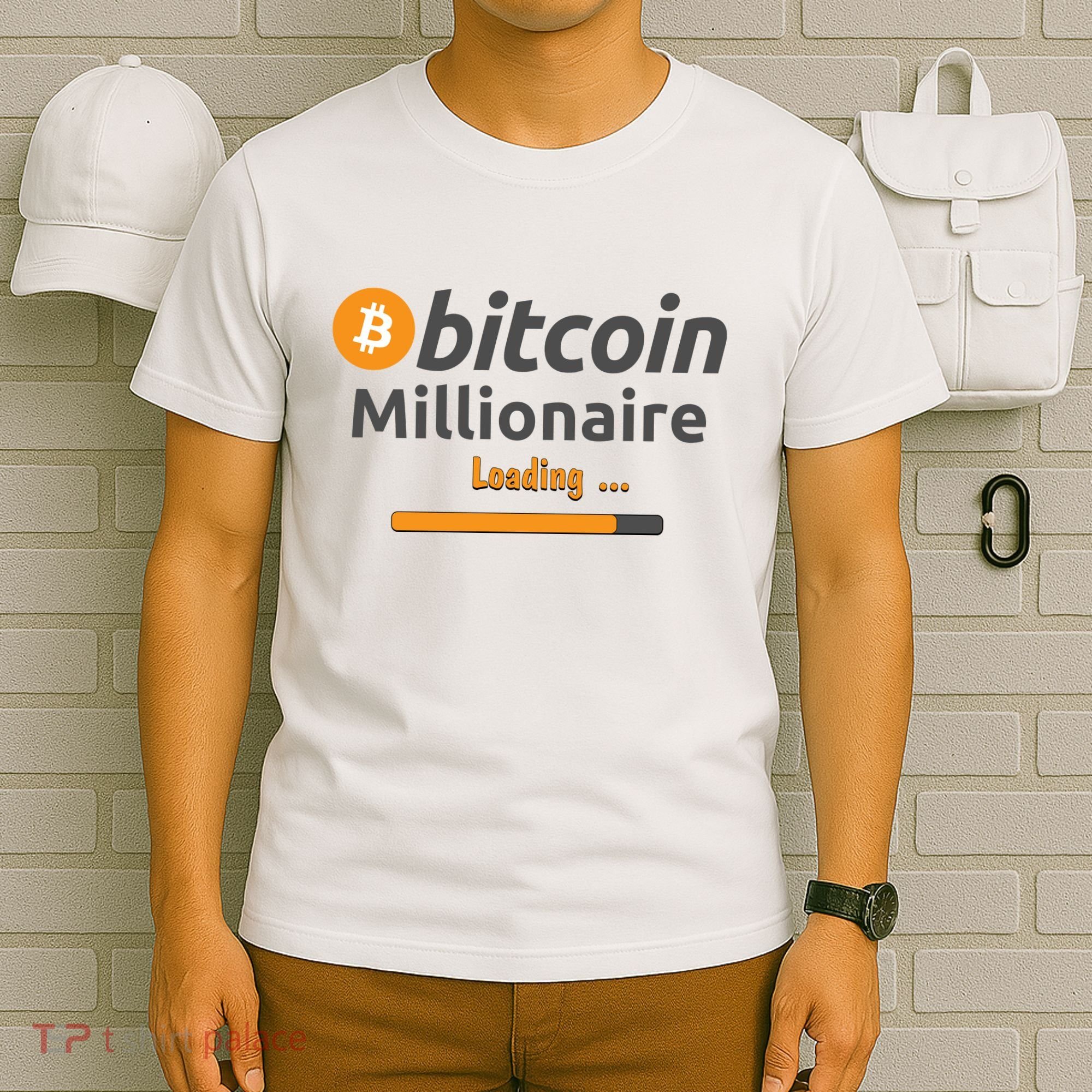 Bitcoin Millionaire Loading, Funny Bitcoin, Cryptocurrency, Bitcoin Crypto T-Shirt