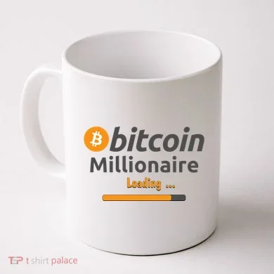 Bitcoin Millionaire Loading, Funny Bitcoin, Cryptocurrency, Bitcoin Crypto Coffee Mug
