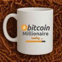 Bitcoin Millionaire Loading, Funny Bitcoin, Cryptocurrency, Bitcoin Crypto Coffee Mug thumb 2