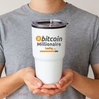 Bitcoin Millionaire Loading, Funny Bitcoin, Cryptocurrency, Bitcoin Crypto Tumbler thumb 2