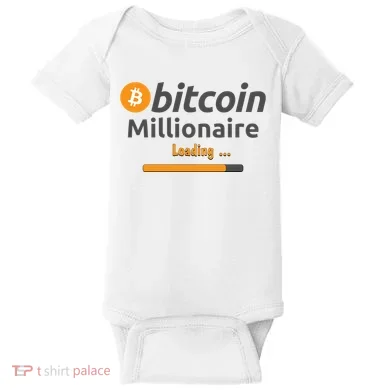 Bitcoin Millionaire Loading, Funny Bitcoin, Cryptocurrency, Bitcoin Crypto Baby Bodysuit