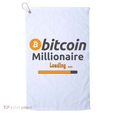 Bitcoin Millionaire Loading, Funny Bitcoin, Cryptocurrency, Bitcoin Crypto Golf Towel