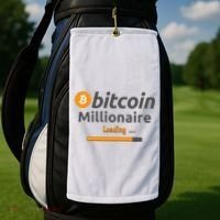 Bitcoin Millionaire Loading, Funny Bitcoin, Cryptocurrency, Bitcoin Crypto Golf Towel thumb 2