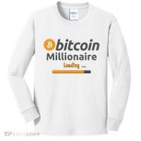 Bitcoin Millionaire Loading, Funny Bitcoin, Cryptocurrency, Bitcoin Crypto Kids Long Sleeve Shirt thumb 0