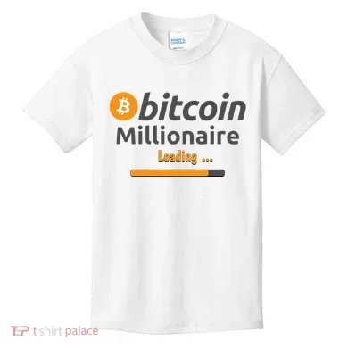 Bitcoin Millionaire Loading, Funny Bitcoin, Cryptocurrency, Bitcoin Crypto Kids T-Shirt