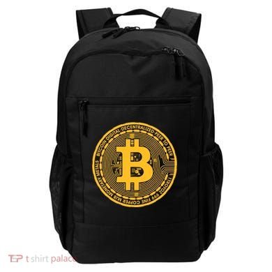 Bitcoin Matrix Logo Cryptocurrency Backpack