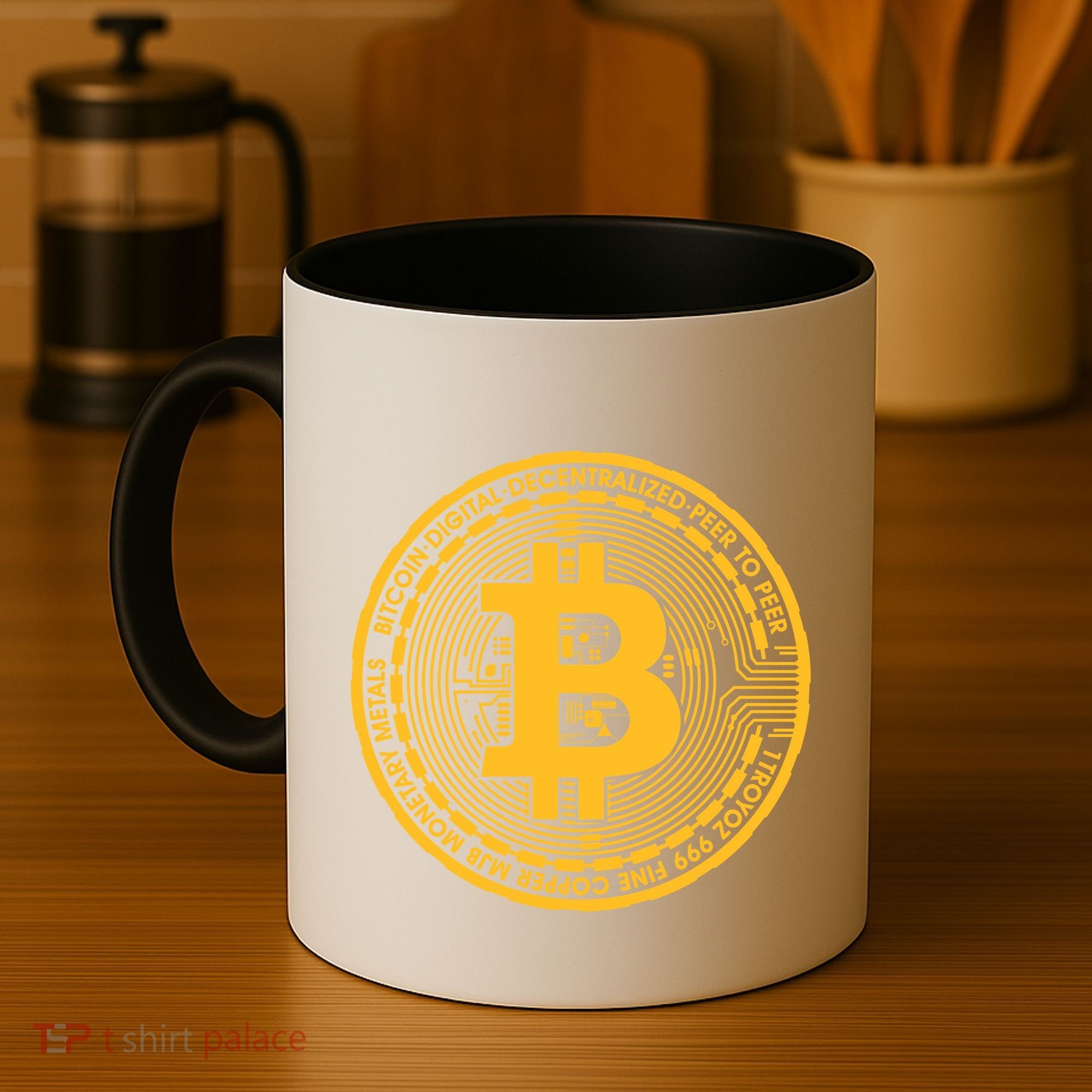 Bitcoin Matrix Logo Cryptocurrency Coffee Mug