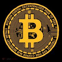 Bitcoin Matrix Logo Cryptocurrency Ornament thumb 1