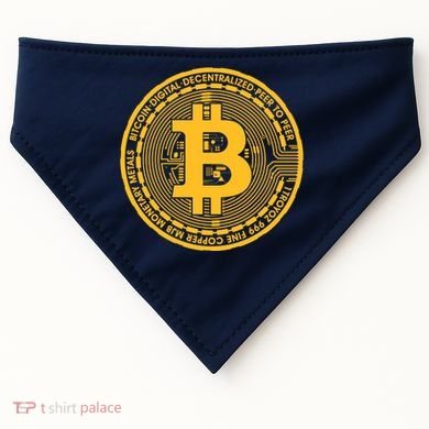 Bitcoin Matrix Logo Cryptocurrency USA-Made Doggie Bandana