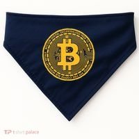 Bitcoin Matrix Logo Cryptocurrency USA-Made Doggie Bandana thumb 0