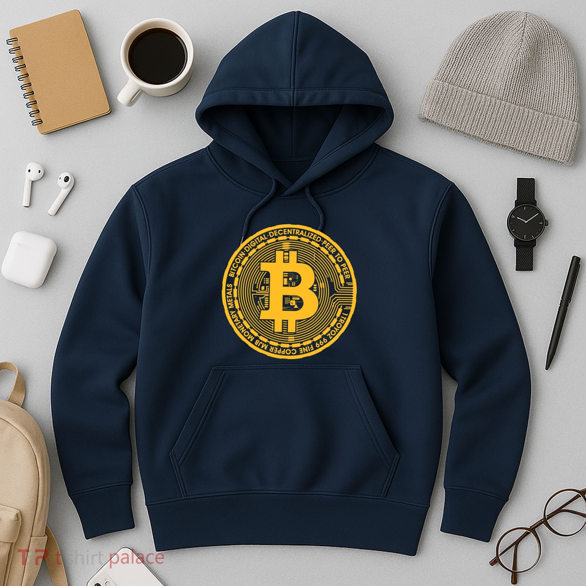 Bitcoin Matrix Logo Cryptocurrency Hoodie