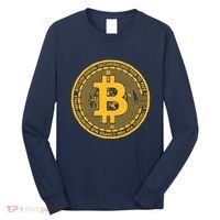 Bitcoin Matrix Logo Cryptocurrency Long Sleeve Shirt thumb 0
