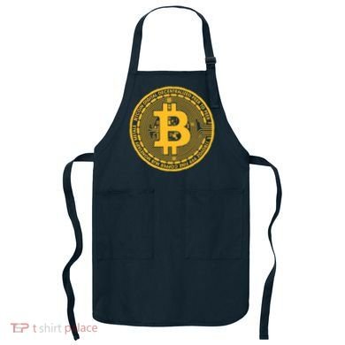 Bitcoin Matrix Logo Cryptocurrency Apron