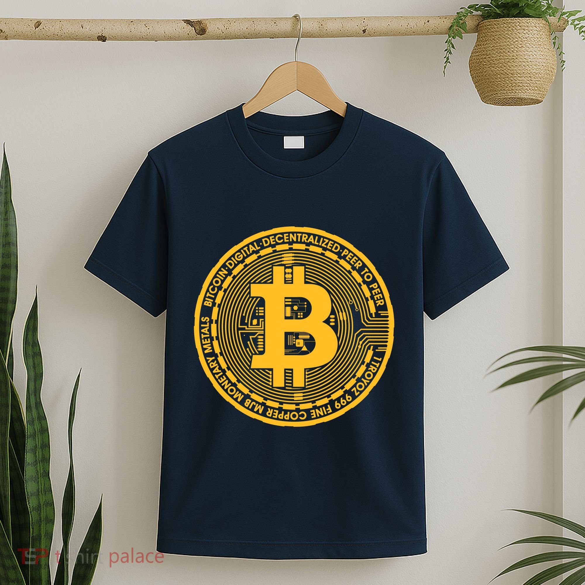 Bitcoin Matrix Logo Cryptocurrency T-Shirt