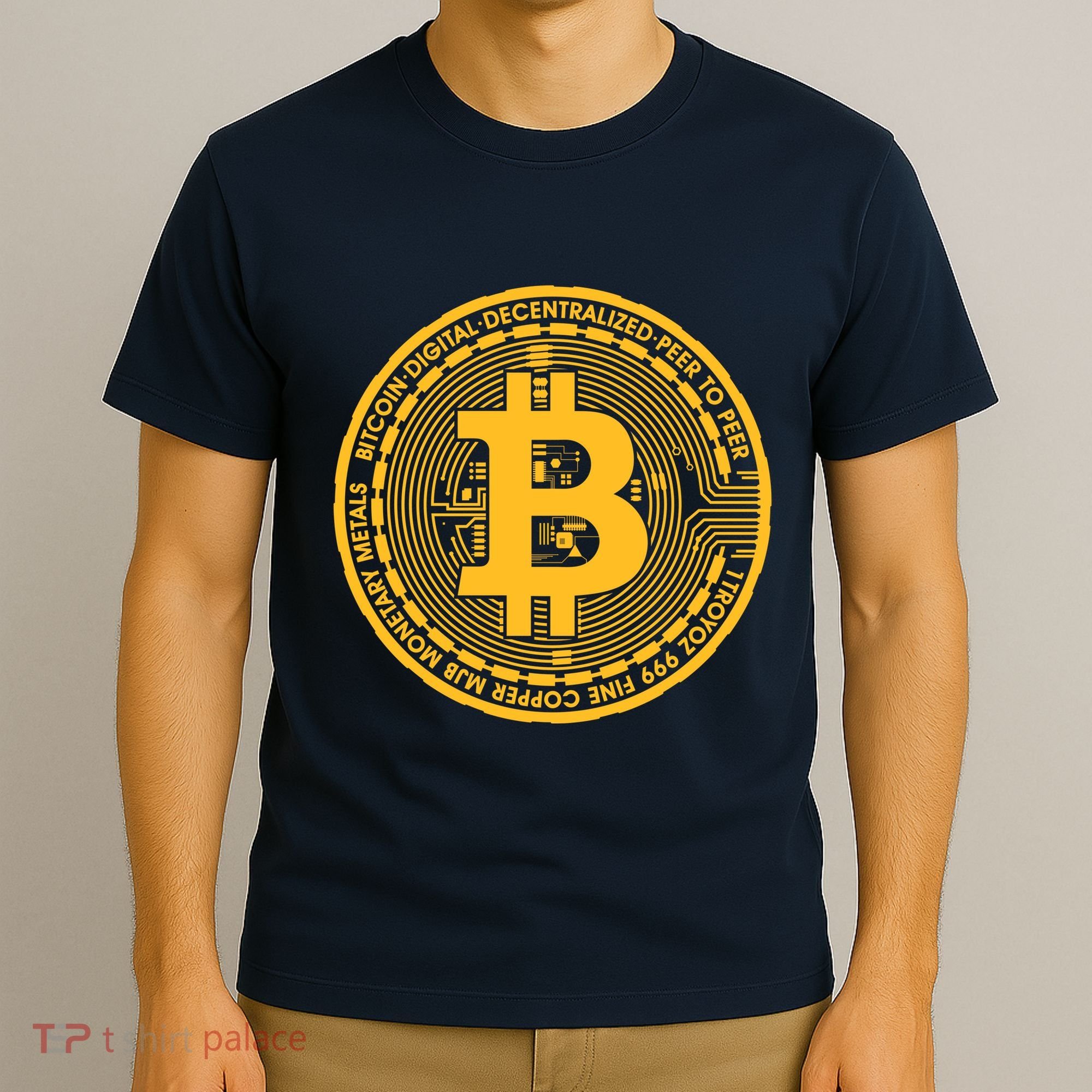 Bitcoin Matrix Logo Cryptocurrency T-Shirt