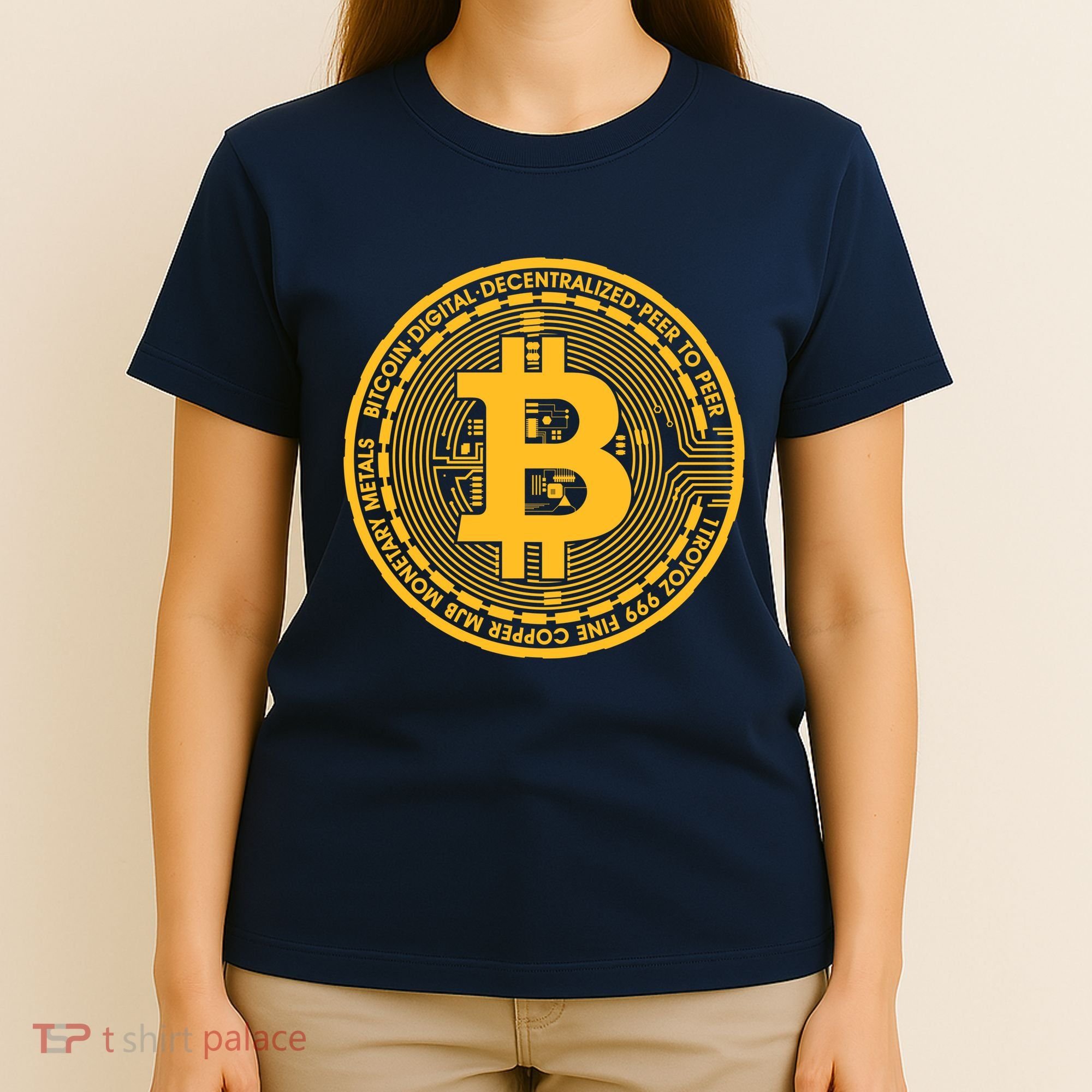 Bitcoin Matrix Logo Cryptocurrency T-Shirt
