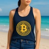 Bitcoin Matrix Logo Cryptocurrency Women's Tank Top thumb 2