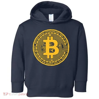 Bitcoin Matrix Logo Cryptocurrency Toddler Hoodie