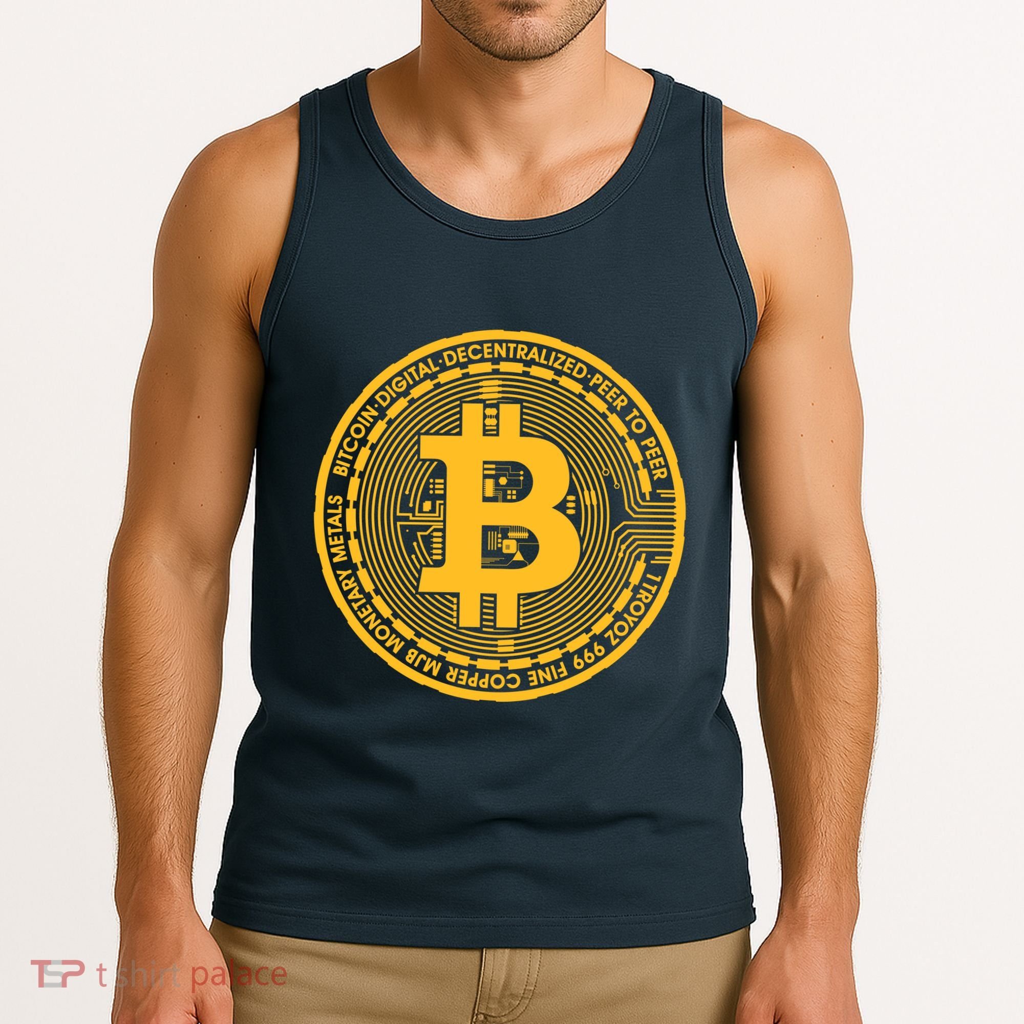 Bitcoin Matrix Logo Cryptocurrency Tank Top