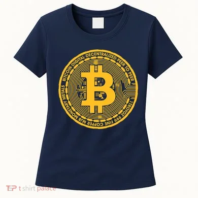 Bitcoin Matrix Logo Cryptocurrency Women's T-Shirt