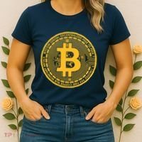 Bitcoin Matrix Logo Cryptocurrency Women's T-Shirt thumb 2