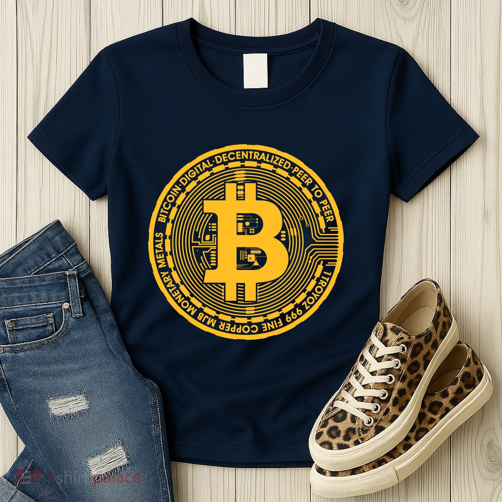 Bitcoin Matrix Logo Cryptocurrency Women's T-Shirt