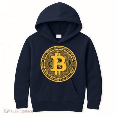 Bitcoin Matrix Logo Cryptocurrency Kids Hoodie