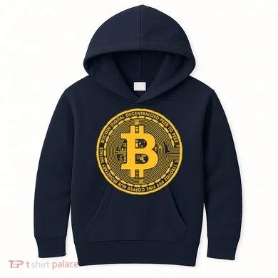 Bitcoin Matrix Logo Cryptocurrency Kids Hoodie