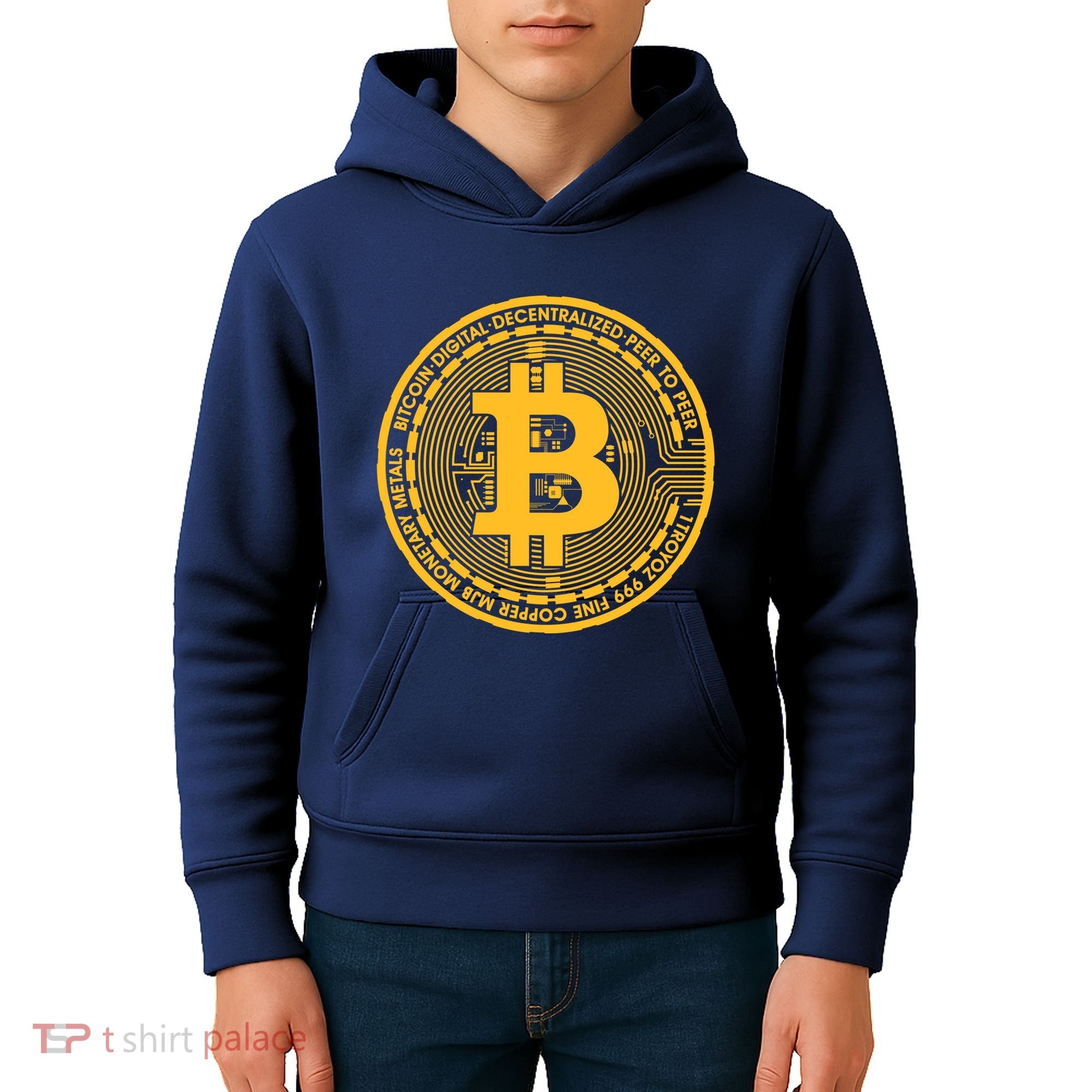 Bitcoin Matrix Logo Cryptocurrency Kids Hoodie