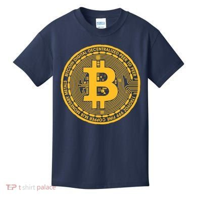 Bitcoin Matrix Logo Cryptocurrency Kids T-Shirt
