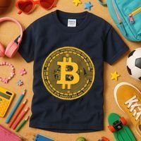 Bitcoin Matrix Logo Cryptocurrency Kids T-Shirt thumb 3