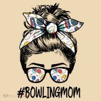 Bowling Mom Life Mothers Day Messy Bun Glasses Gift Tote Bag thumb 4