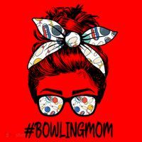 Bowling Mom Life Mothers Day Messy Bun Glasses Gift Santa Hat thumb 1