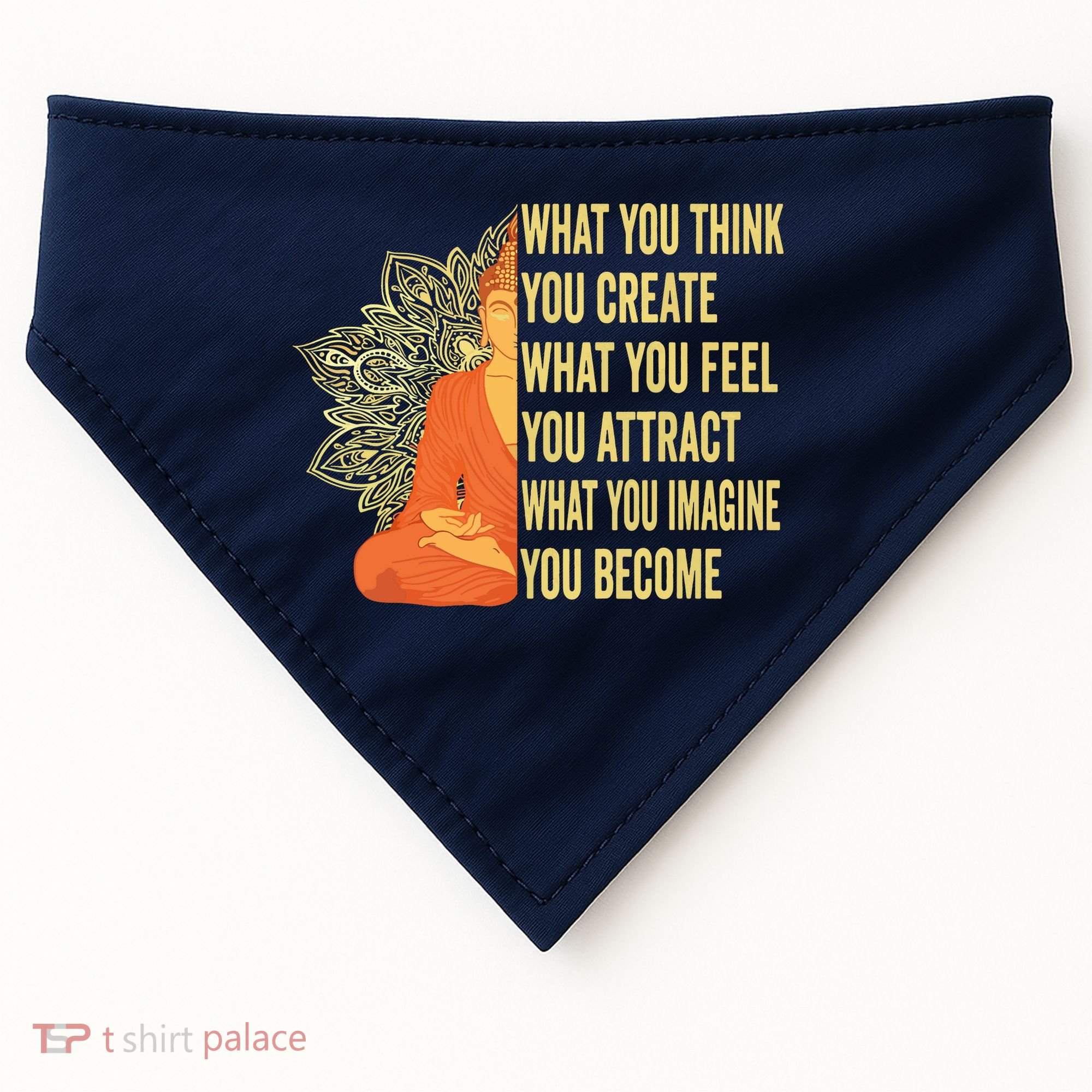 Buddha Meditation Law Of Attraction USA-Made Doggie Bandana