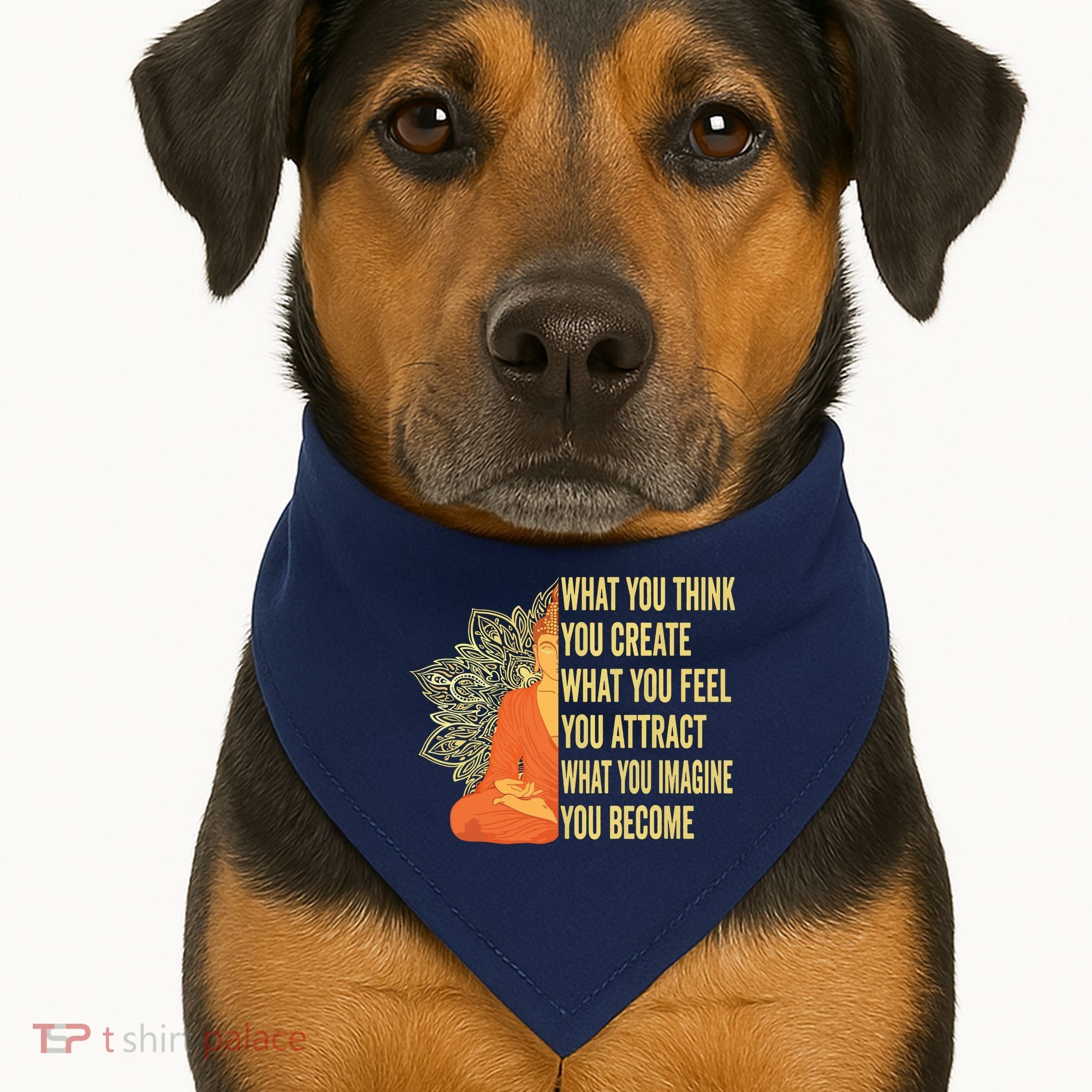 Buddha Meditation Law Of Attraction USA-Made Doggie Bandana