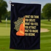 Buddha Meditation Law Of Attraction Golf Towel thumb 1