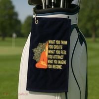 Buddha Meditation Law Of Attraction Golf Towel thumb 2