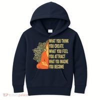 Buddha Meditation Law Of Attraction Kids Hoodie thumb 0