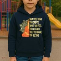 Buddha Meditation Law Of Attraction Kids Hoodie thumb 3