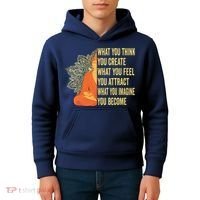 Buddha Meditation Law Of Attraction Kids Hoodie thumb 4