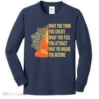 Buddha Meditation Law Of Attraction Kids Long Sleeve Shirt thumb 0