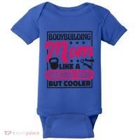 Bodybuilding Mom Like A Normal Mom Bodybuilding Mommy Gift Baby Bodysuit thumb 0